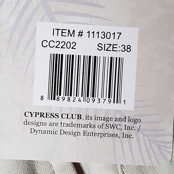 Cypress Club Mens Shorts 38 Bone Flat Front Comfort Waist - Picture 6 of 9